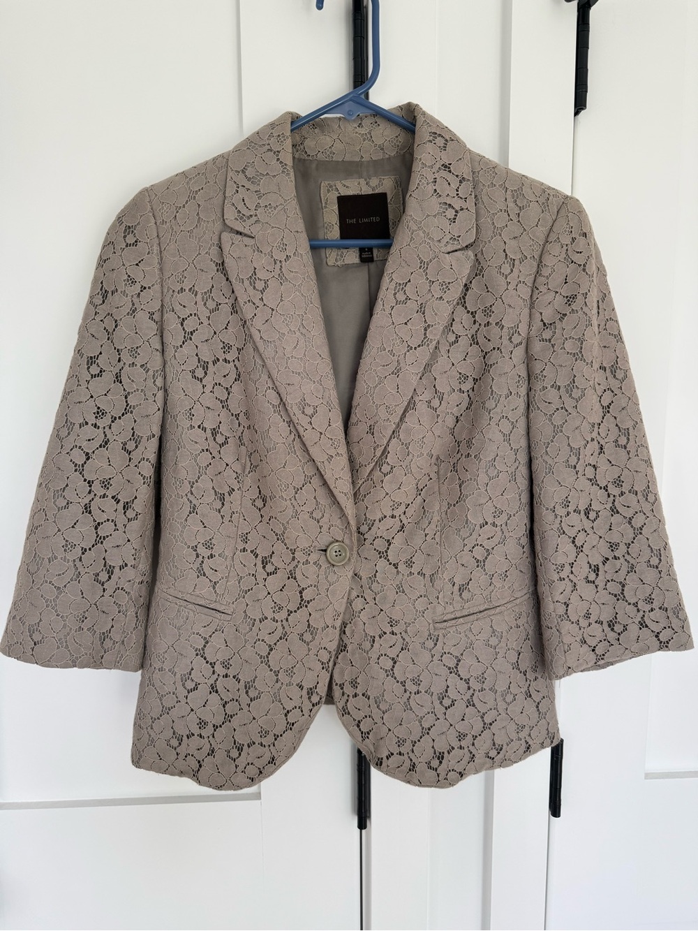 The Limited Women's Lace Blazer in Taupe